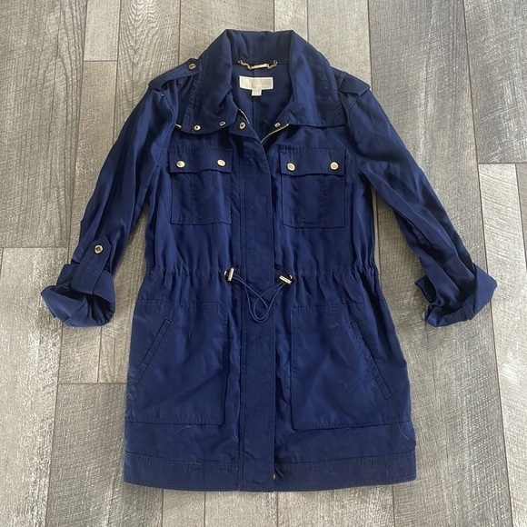 MICHAEL Michael Kors Size Small Navy Blue Utility Jacket - Picture 8 of 8